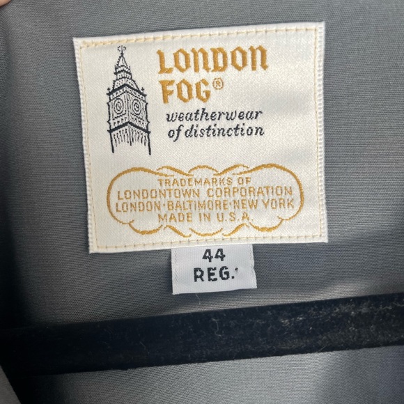Men’s London Fog Jacket Reg 44 Gray - Picture 2 of 11